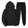 thumbnail image 3 of MLQIDK Men's Big and Tall Workout Gym 2 Piece Set Athletic Track Suits Fleece Hoodie and Sweatpants Casual Sweatsuits Winter Jogging Sweat Suits Lounge Outfit Dark Gray 2XL, 3 of 5