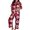 d-673Wine364, variant on MEZZALL Women Halloween Pajama Set Ghost Bow Pattern Button Front Short Sleeve Top With Chest Pocket Elastic Waist Full Length Pants Soft Sleepwear Set Holiday 2 Piece Pjs
