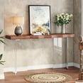 thumbnail image 2 of Tribesigns 47" Sofa Table with Acrylic Legs, Narrow Console Tables Modern Levitate Hallway Accent Table (Dark Brown), 2 of 5