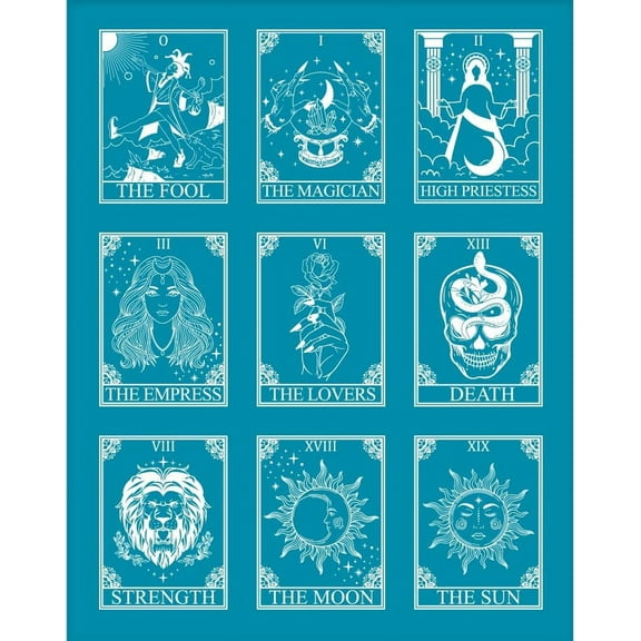 4x5 Inch Tarot Pattern Silk Screen for Polymer Clay Sorceress Silk Screen Printing Stencils Reusable Clay Stencils Non-Adhesive Transfer Stencil Jewelry Making for Polymer Clay Earring