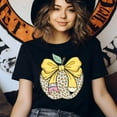thumbnail image 3 of Cheetah Print Apple T-Shirt – Cute Pencil Bow Teacher Life Graphic Tee, Black, Size M, 3 of 6