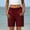 Wine, variant on Bermuda Shorts for Women High Waisted Dressy Casual Wide Leg Summer Shorts with Elastic Waist and Pockets White XL(XL)