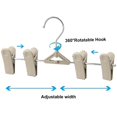 thumbnail image 3 of Perchas para falda y pantalón para mujeres y niños, paquete de 30 perchas apilables para faldas con clips, antideslizantes, ajustables para hombres, niños, bebés, 3 of 7