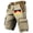 Beige, variant on Conairie Mens Cargo Shorts Casual Elastic Waist Relaxed Fit Twill Work Shorts Lightweight Distressed Washed Multi Pocket Hiking Shorts Beige L