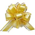thumbnail image 1 of jefyghe 6 PCS Large Pull Bows 6 Inch Trimmed Striped Gold Bows for Gift Wrapping Wedding Basket Birthday Party Gift Boxes and Flower Decorations, 1 of 5
