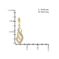 thumbnail image 3 of White Diamond Accent 14kt Gold-Plated Dangle Earrings, 3 of 3
