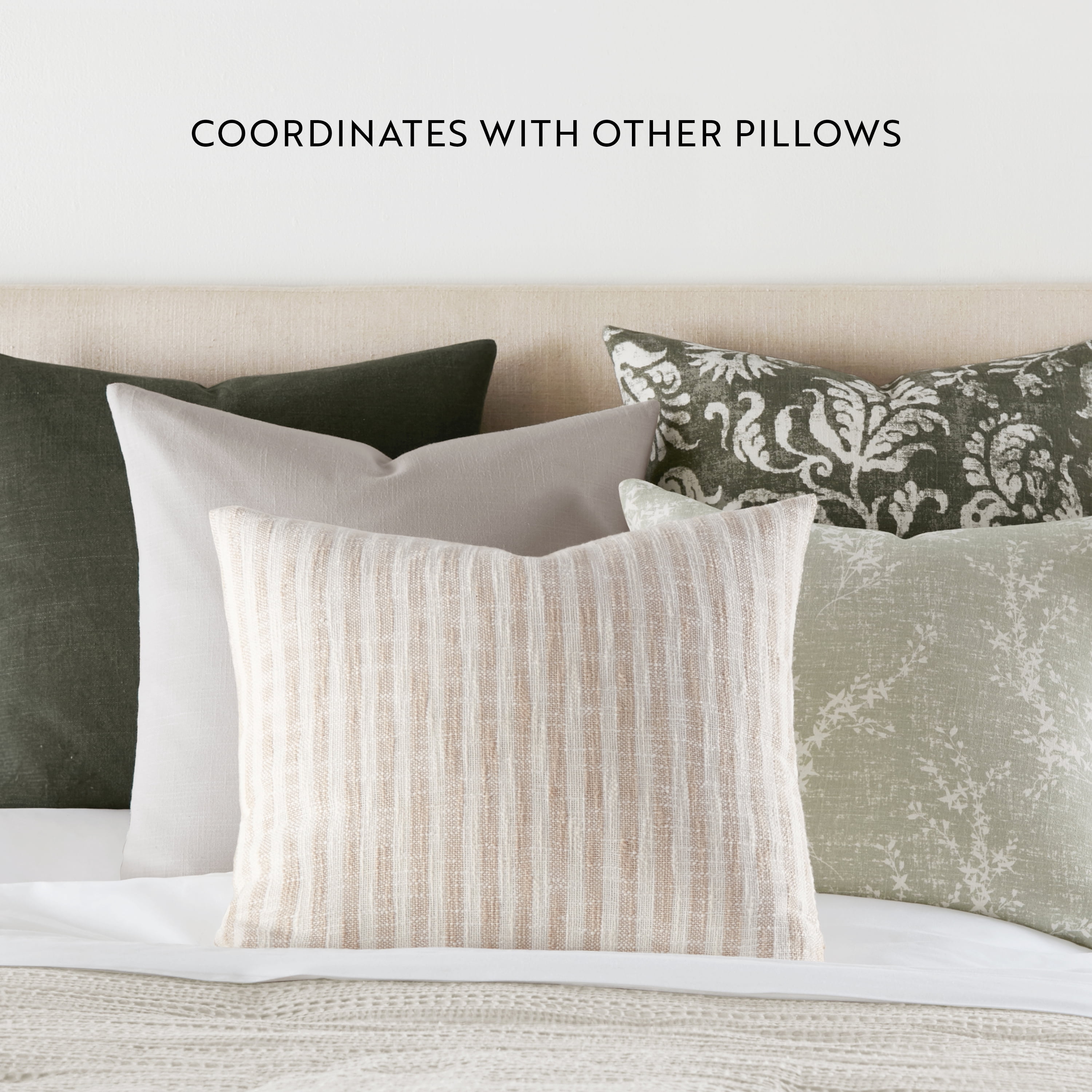 Noble Linens 2-Pack Cotton Slub Decor Throw Pillows - Willow Green