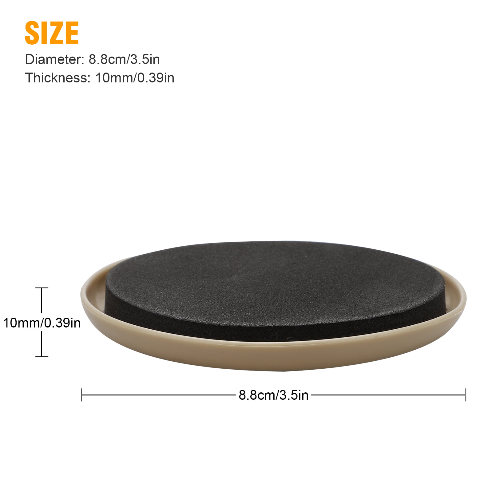 16 Pcs Furniture Sliders, TSV Reusable Heavy Furniture Movers, 3.5''  Furniture Moving Kit for Carpet Hard Floor Surfaces 