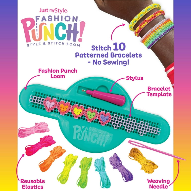 Just My Style Fashion Punch Loom, Bracelet Making Kit, Crafts for