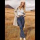 thumbnail image 4 of Abrigo Informal Cómodo de Lana con Solapa para Mujer, Chaqueta Informal de Moda, Abrigo , Ropa de Otoño e Invierno Albaricoque XL, 4 of 10