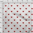 thumbnail image 3 of oneOone Viscose Chiffon White Fabric Hearts Sewing Craft Projects Fabric Prints By Yard 42 Inch Wide, 3 of 6