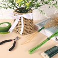 thumbnail image 5 of Floral Arrangement Kit, Floral Tape and Floral Wire with Cutter,Green Floral Tape 22 Guage Floral Stem Wire 26 Gauge Green Floral Wire for Bouquet Stem Wrap Florist, Wreath Making Supplies, 5 of 10