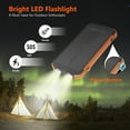 thumbnail image 5 of SOLPOWBEN Solar Power Bank,20000mAh Portable Charger with Built-in 3 Cable,18W Fast Charging&5W Wireless Charger,Compatible with iPhone,Android-Camping,Hiking,Travel Essentials(Orange), 5 of 9