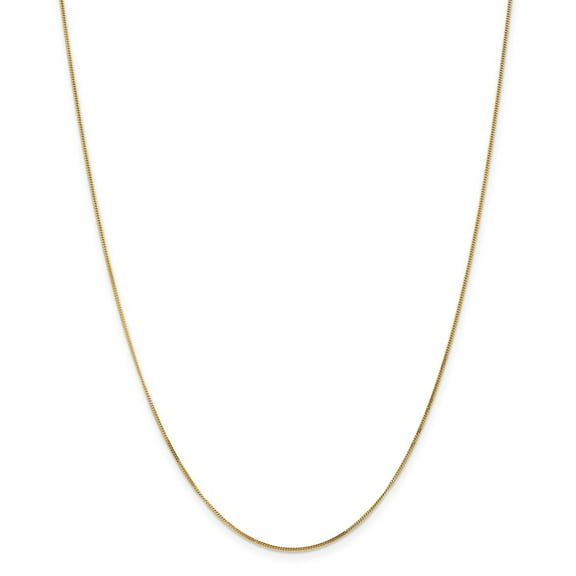 Real 14kt Yellow Gold .9mm Curb Pendant Chain; 18 inch; for Adults and Teens; for Women and Men