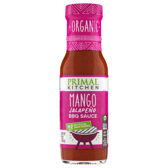 Pack of 6, Primal Kitchen Organic Mango Jalapeño BBQ Sauce, 9 oz