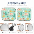 thumbnail image 5 of Goofa Elephant and Flowers Pattern 2 Piece Car Windshield Sun Shade Foldable | Front Windshield Shade for Sun, Heat and UV Rays | Sunshade for Car Front Window-Small, 5 of 7