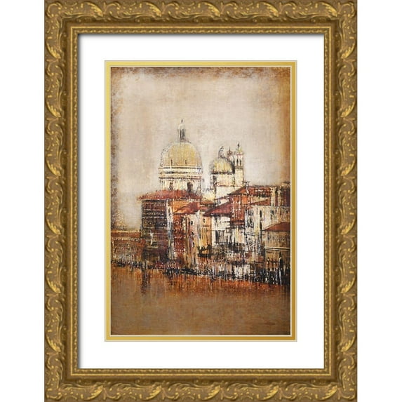 Holsinger, Joel 23x32 Gold Ornate Wood Framed with Double Matting Museum Art Print Titled - Venice Grand Canal