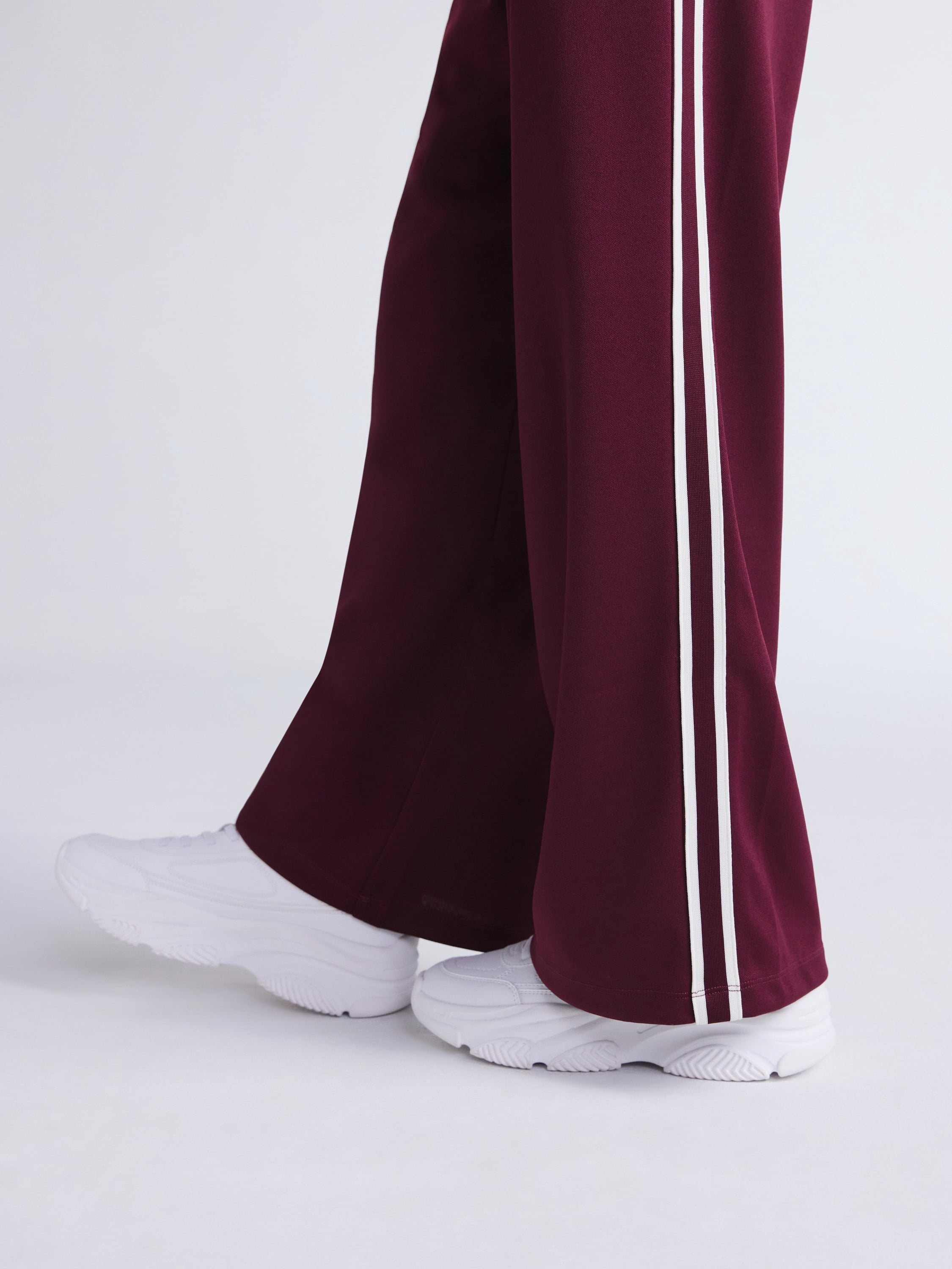 Weekend Academy Girls Wide Leg Track Pants with Side Stripes, Sizes 4-18