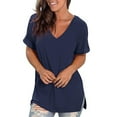 thumbnail image 2 of Scyoekwg Womens Summer Tops Ladies Blouses Dressy Casual Women's Shirts Casual Womens Summer Fashion Short Sleeve Tops Loose Shirt Comfy Clothes, 2 of 7