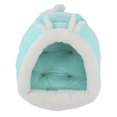 thumbnail image 1 of Slippers Pet Kennel  Bed, Machine Washable Round  Imitation Rabbit Skin Thickened Imitation Rabbit Lovely Unique Detachable Portable  for Pet Grey,Blue, 1 of 7