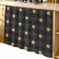 thumbnail image 2 of Sunflower Cabinet Curtain 35"Wx35"L, Dustproof Under Sink Skirt with Self Adhesive Tape, Gradual Geometric Abstract Modern Black Cabinet Curtain Cover for Kitchen Sink, Bathroom Vanity, Laundry Room, 2 of 9
