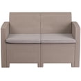 thumbnail image 4 of Afuera Living Wicker Patio Loveseat in Light Gray, 4 of 4