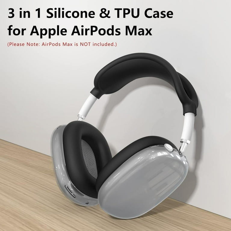 Silicone Case Cover for AirPods Max Headphones, Clear Soft TPU Ear