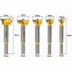 thumbnail image 3 of 5pcs Sharpened Wood Drill Bits, 15mm, 20mm, 25mm, 30mm, 35mm Installing Spherical Wood Doors, Drawers, Drill Bits for Making Clean Flat Bottom Holes i, 3 of 5