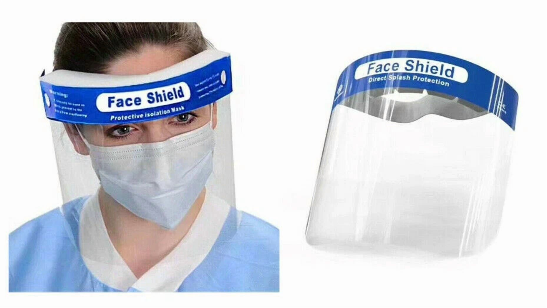 CIRCLE- 5 Pcs Reusable Safety Face Shield Full Protection Clear Anti-Fog Visor Guard