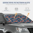 thumbnail image 3 of Kdxio Tropical Leaves Print 2-Piece Sun Shade Front Windshield - Foldable Car Front Window Sunshades for Most Sedans SUV Truck, 3 of 6