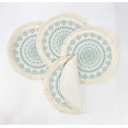 thumbnail image 2 of Fennco Styles Boho Mandala Fringe Decorative Cotton Placemats 13-inch Round, Set of 4 - Green Heat Resistant Insulation Table Mats for Home Decor, Dining Table, Banquets and Special Events, 2 of 8