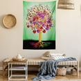 thumbnail image 2 of Tree of Life Tapestry, Colorful Magic Love Tree Blossomed Heart and Round Leaves and Roots Life Theme, Wall Hanging for Bedroom Living Room Dorm Decor, 60W X 80L Inches, Multicolor, by Ambesonne, 2 of 5