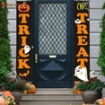 thumbnail image 2 of Spencer Outdoor Halloween Decorations - Trick or Treat & It's October Witches Halloween Porch Hanging Banner Decorations for Front Door or Indoor Halloween Welcome Signs "#C", 2 of 6