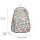 thumbnail image 4 of Mochila escolar de niña de la escuela secundaria con flores frescas Verde Como se describe, 4 of 9