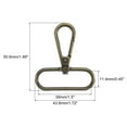 thumbnail image 2 of Uxcell 10 pack Swivel Clasps, 1.5" Oval Ring Lobster Clasp Claw Push Gate Snap Hook, Brass, 2 of 6