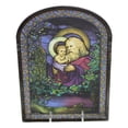 thumbnail image 5 of Louis Comfort Tiffany Christmas Eve Trinity Stained Glass Wall Or Desktop Plaque, 5 of 9