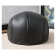 thumbnail image 6 of Autumn Winter Men's Beret Genuine Leather Hat Fashion Cowhide Warm Tongue Caps For Men Flat Cap ,Soft Feel, 6 of 6