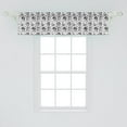 thumbnail image 2 of Ambesonne Black White Window Valance, Rider Skull Pattern, 42" x 12", Charcoal Grey White, 2 of 3