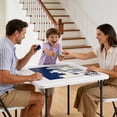 thumbnail image 3 of WASUHE 36" Square Folding Table with Handle, Portable Resin Folding Card Table for Dining, Game, Party, Picnic, White, 3 of 9