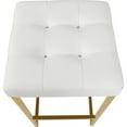 thumbnail image 3 of Meridian Furniture Nicola 26.5"H Vegan Leather Counter Stool in White (Set of 2), 3 of 5
