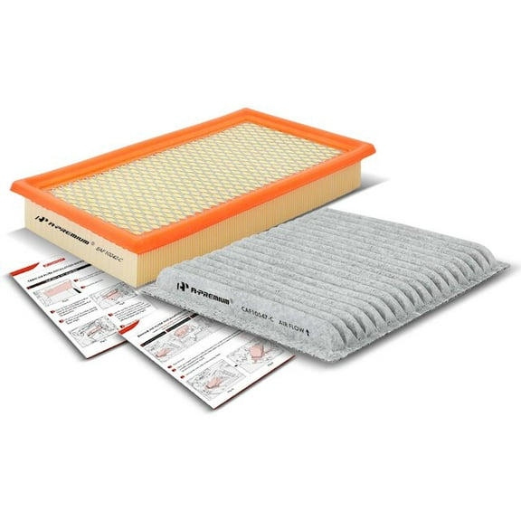 Air Filter and Cabin Air Filter Kit 2 - Compatible with 2007 - 2015 Lincoln MKX 2008 2009 2010 2011 2012 2013 2014