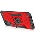 thumbnail image 4 of Case For Samsung Galaxy A06 Armor Hybrid with Ring Holder Kickstand Shockproof Heavy-Duty Durable Rugged TPU Dual Layer Phone Cover for Galaxy A06, Red, 4 of 10