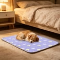 thumbnail image 4 of Washable Pet Pee Pad for Dogs and Cats, Highly Absorbent Odor Control Training Mat, Waterproof Non-Woven Fabric, Purple, 90 x 60 cm, 4 of 6
