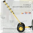 Outsunny Snow Shovel Rolling Pusher with 29'' Blade, Wheels & Tilt