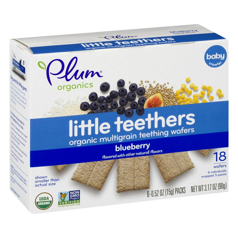 Plum Organics Little Teethers, Baby Teething Wafers