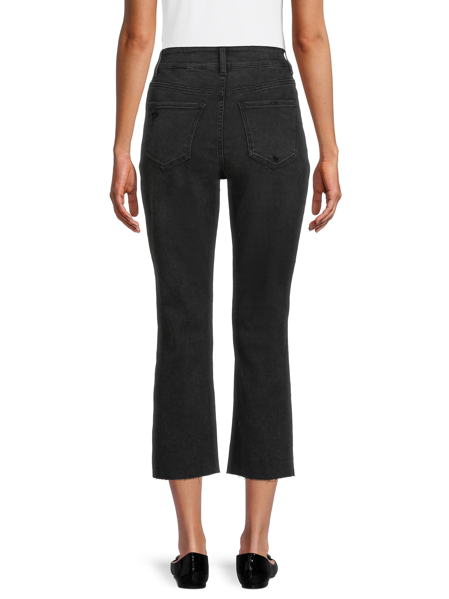 Time and Tru Women's High Rise Straight Crop Jean