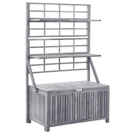 UPC: 8720286114575 | vidaXL Outdoor Storage Bench Garden Storage Box with Trellis Solid Wood Acacia