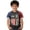 Dark Gray, variant on Boys Patriotic Print Short Sleeve T Shirt Casual Summer Top for Kids Independence Day Style Army Green 100