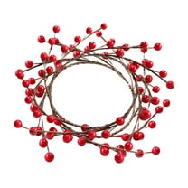 WEAVILUX 2Pack Faux Berry Wreath Wreath Making Supplies Plastic Decoration for Christmas Home Decor