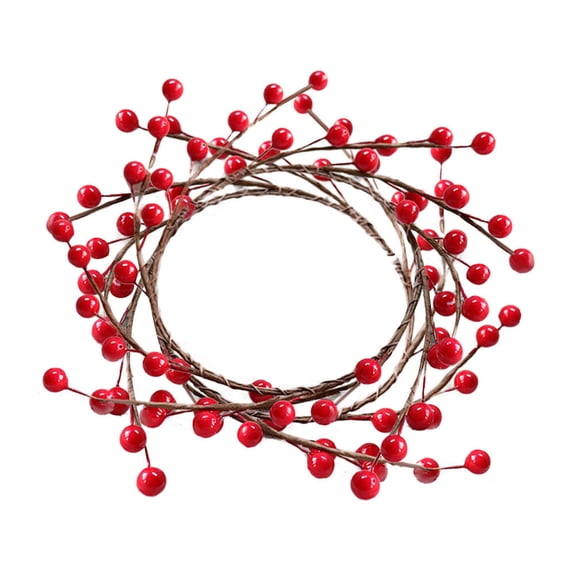 WEAVILUX 2Pack Faux Berry Wreath Wreath Making Supplies Plastic Decoration for Christmas Home Decor